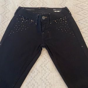 William Rast studded black skinny jeans